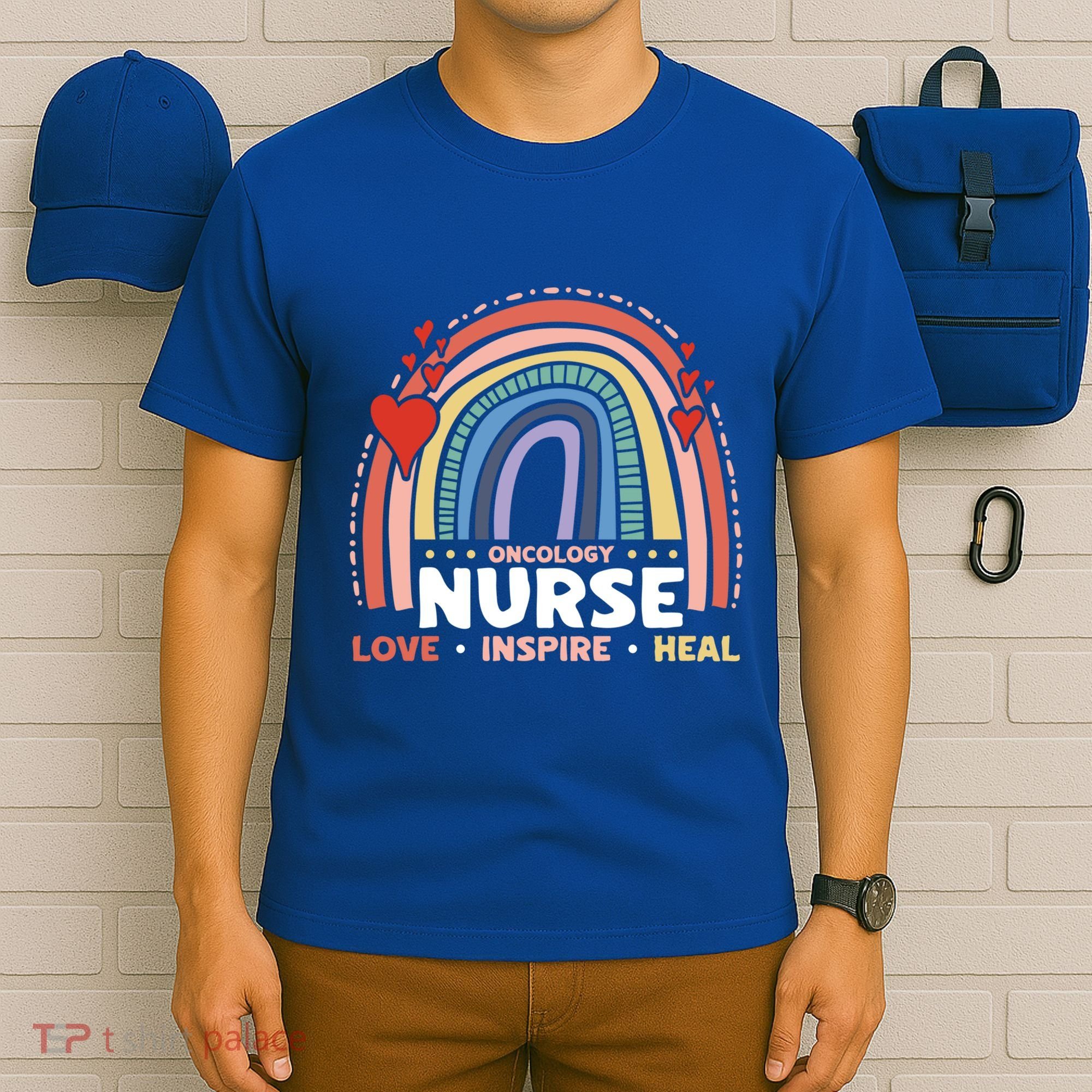 Oncology Nurse Love Inspire Heal Medical Healthcare Gift T-Shirt