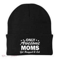 Only Awesome Moms Get Hugged A Lot Beanie thumb 0