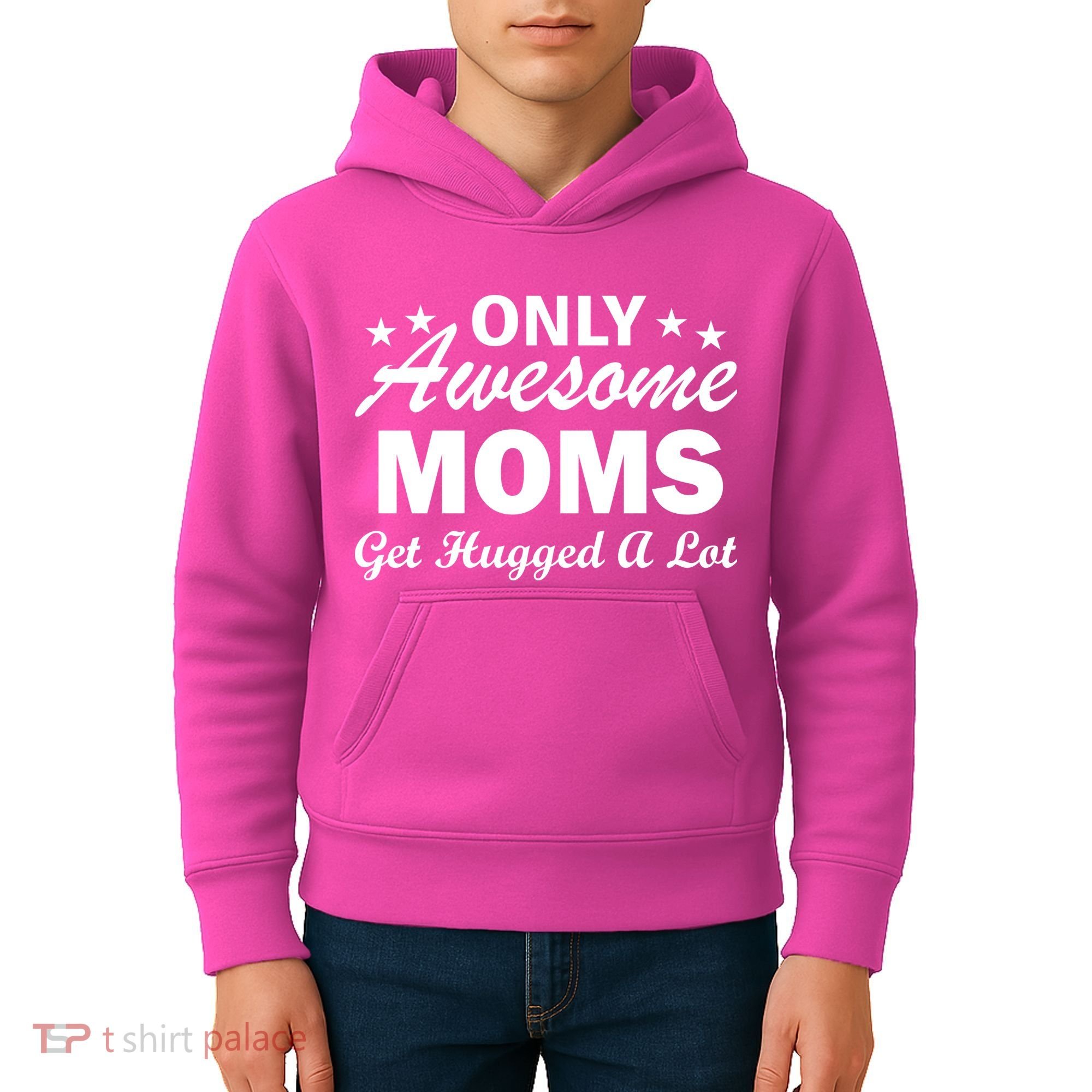 Only Awesome Moms Get Hugged A Lot Kids Hoodie