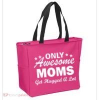 Only Awesome Moms Get Hugged A Lot Tote Bag thumb 2