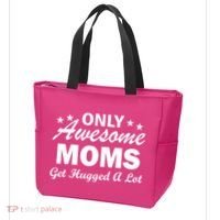 Only Awesome Moms Get Hugged A Lot Tote Bag thumb 3