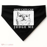 Only Cats Can Judge Me USA-Made Doggie Bandana thumb 0