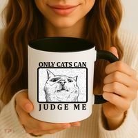 Only Cats Can Judge Me Coffee Mug thumb 3