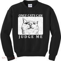 Only Cats Can Judge Me Kids Sweatshirt thumb 0