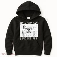Only Cats Can Judge Me Kids Hoodie thumb 0