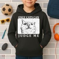 Only Cats Can Judge Me Kids Hoodie thumb 2