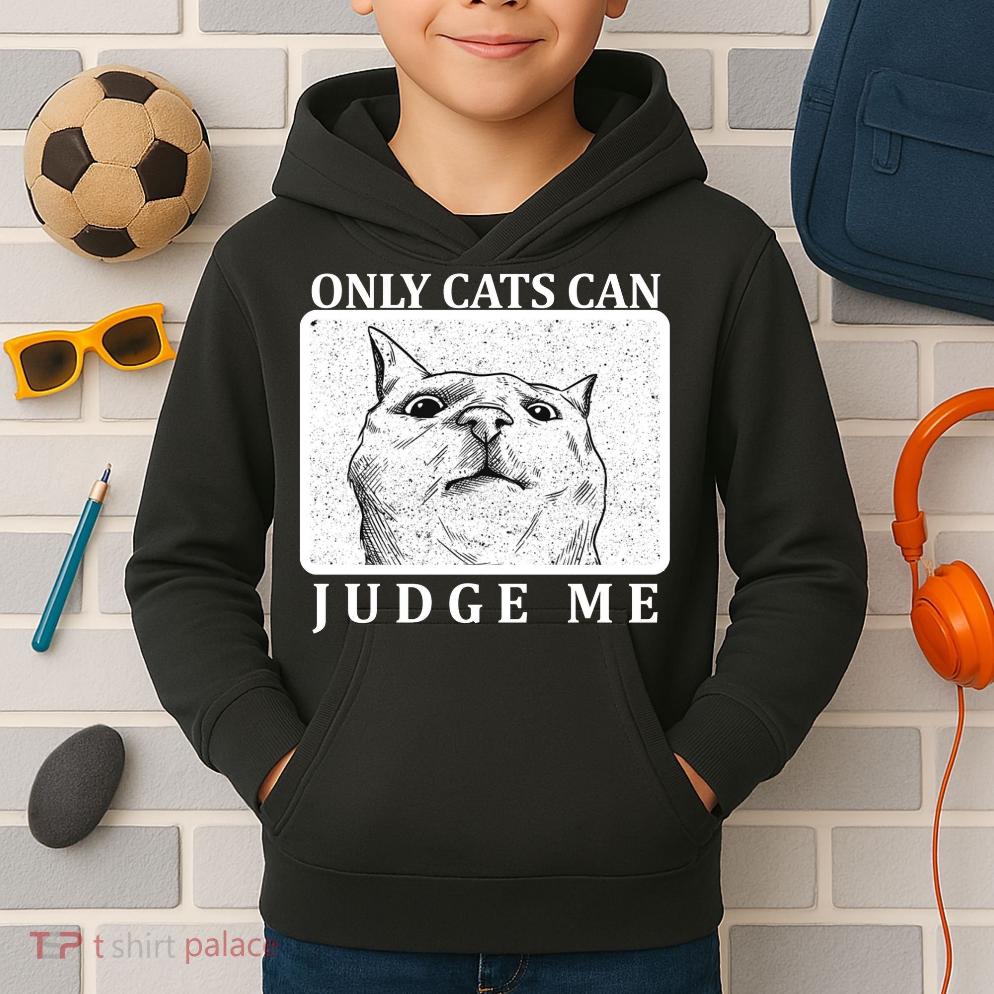 Only Cats Can Judge Me Kids Hoodie
