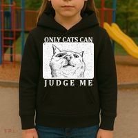 Only Cats Can Judge Me Kids Hoodie thumb 3