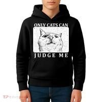 Only Cats Can Judge Me Kids Hoodie thumb 4