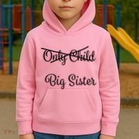 Only Child Promoted To Big Sister Kids Hoodie thumb 2