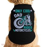 Only Cool Dad Rides Motorcycles Doggie Tank thumb 0