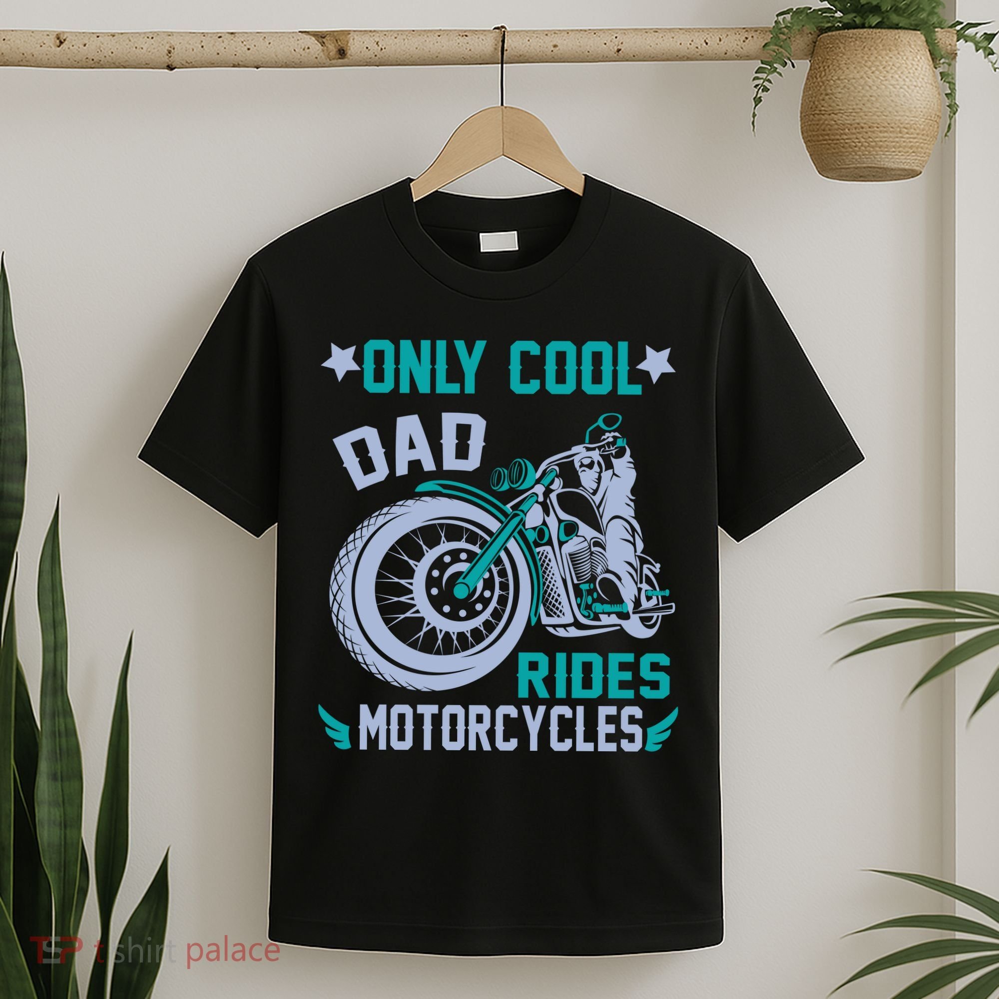 Only Cool Dad Rides Motorcycles T-Shirt