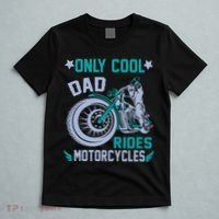 Only Cool Dad Rides Motorcycles T-Shirt thumb 5