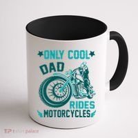 Only Cool Dad Rides Motorcycles Coffee Mug thumb 1