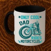 Only Cool Dad Rides Motorcycles Coffee Mug thumb 2