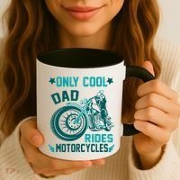 Only Cool Dad Rides Motorcycles Coffee Mug thumb 3