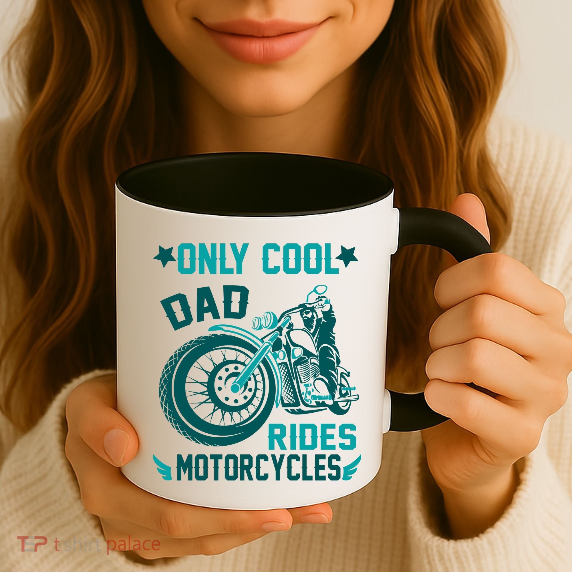 Only Cool Dad Rides Motorcycles Coffee Mug