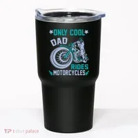 Only Cool Dad Rides Motorcycles Tumbler thumb 0