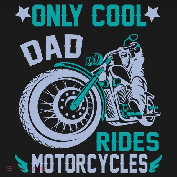 Only Cool Dad Rides Motorcycles Toddler Hoodie
