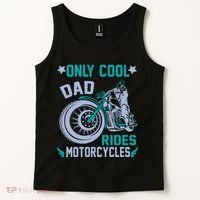 Only Cool Dad Rides Motorcycles Tank Top thumb 2