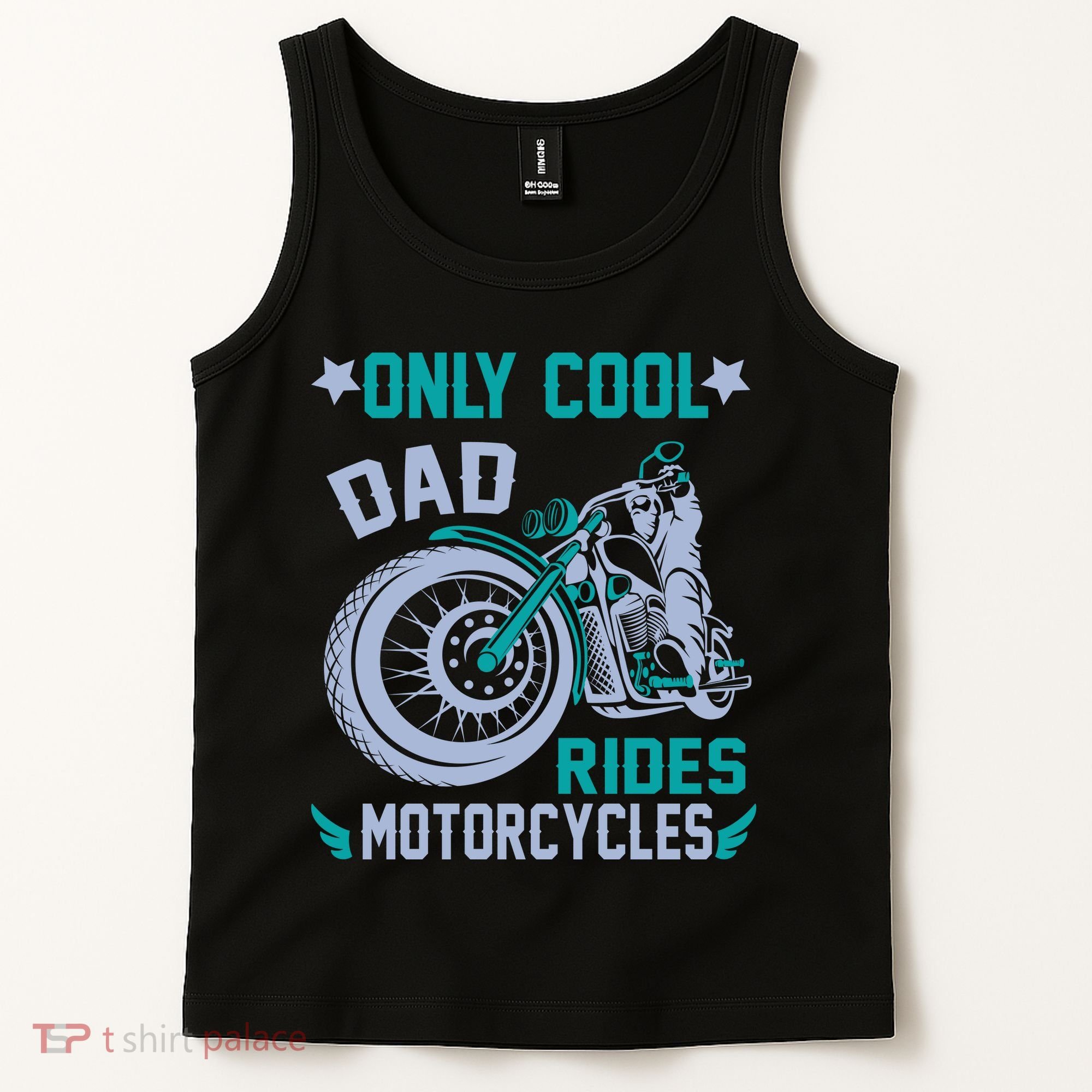 Only Cool Dad Rides Motorcycles Tank Top
