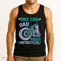 Only Cool Dad Rides Motorcycles Tank Top thumb 3