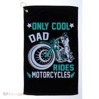 Only Cool Dad Rides Motorcycles Golf Towel thumb 0