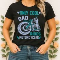 Only Cool Dad Rides Motorcycles Women's T-Shirt thumb 2