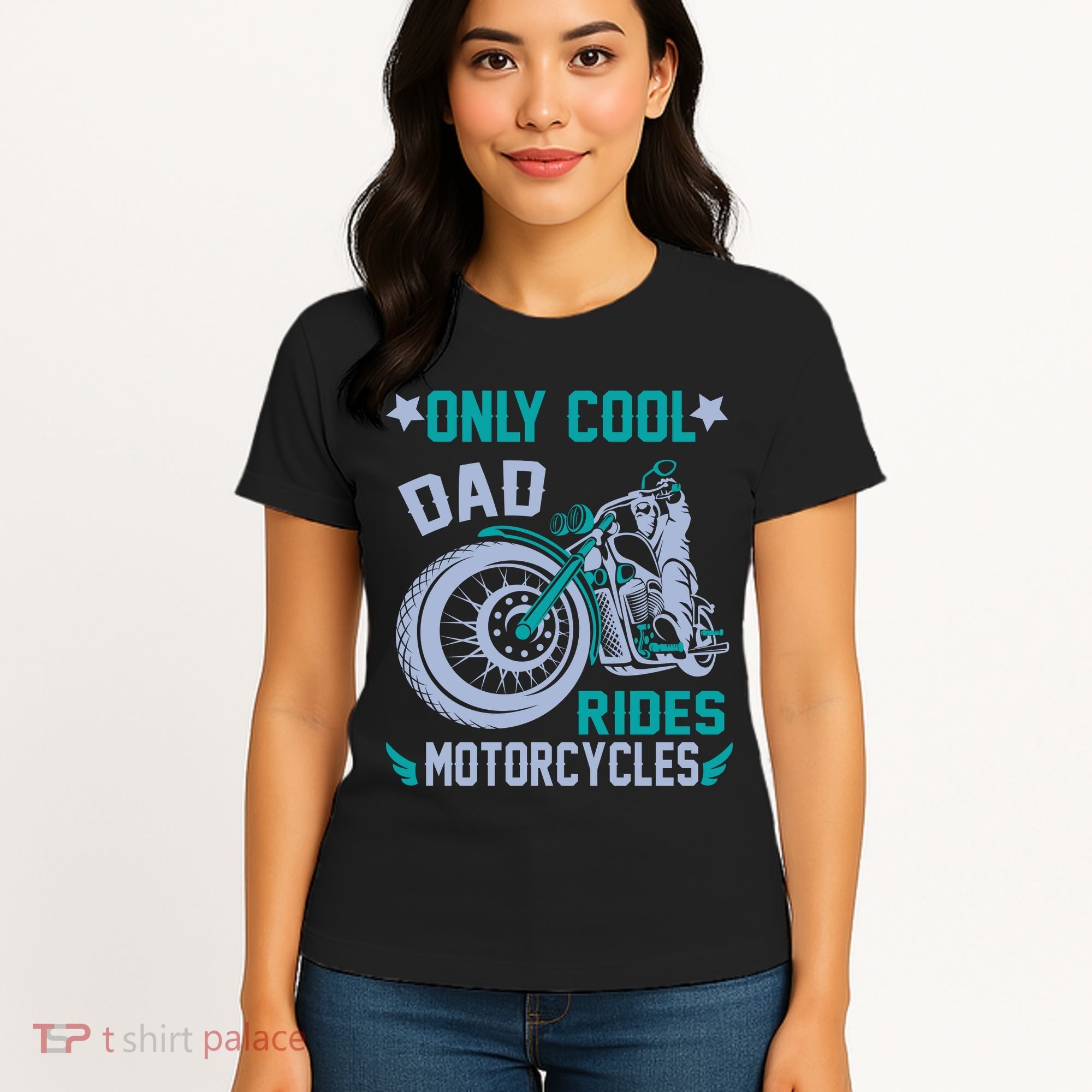 Only Cool Dad Rides Motorcycles Women's T-Shirt