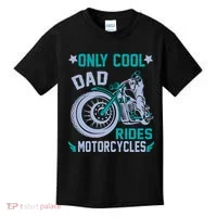 Only Cool Dad Rides Motorcycles Kids T-Shirt thumb 0