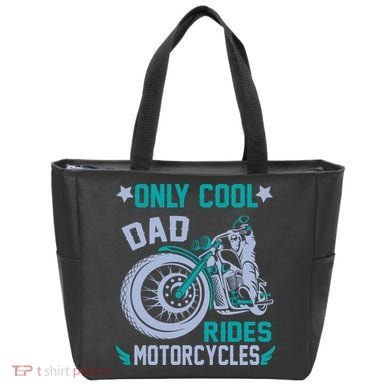Only Cool Dad Rides Motorcycles Tote Bag