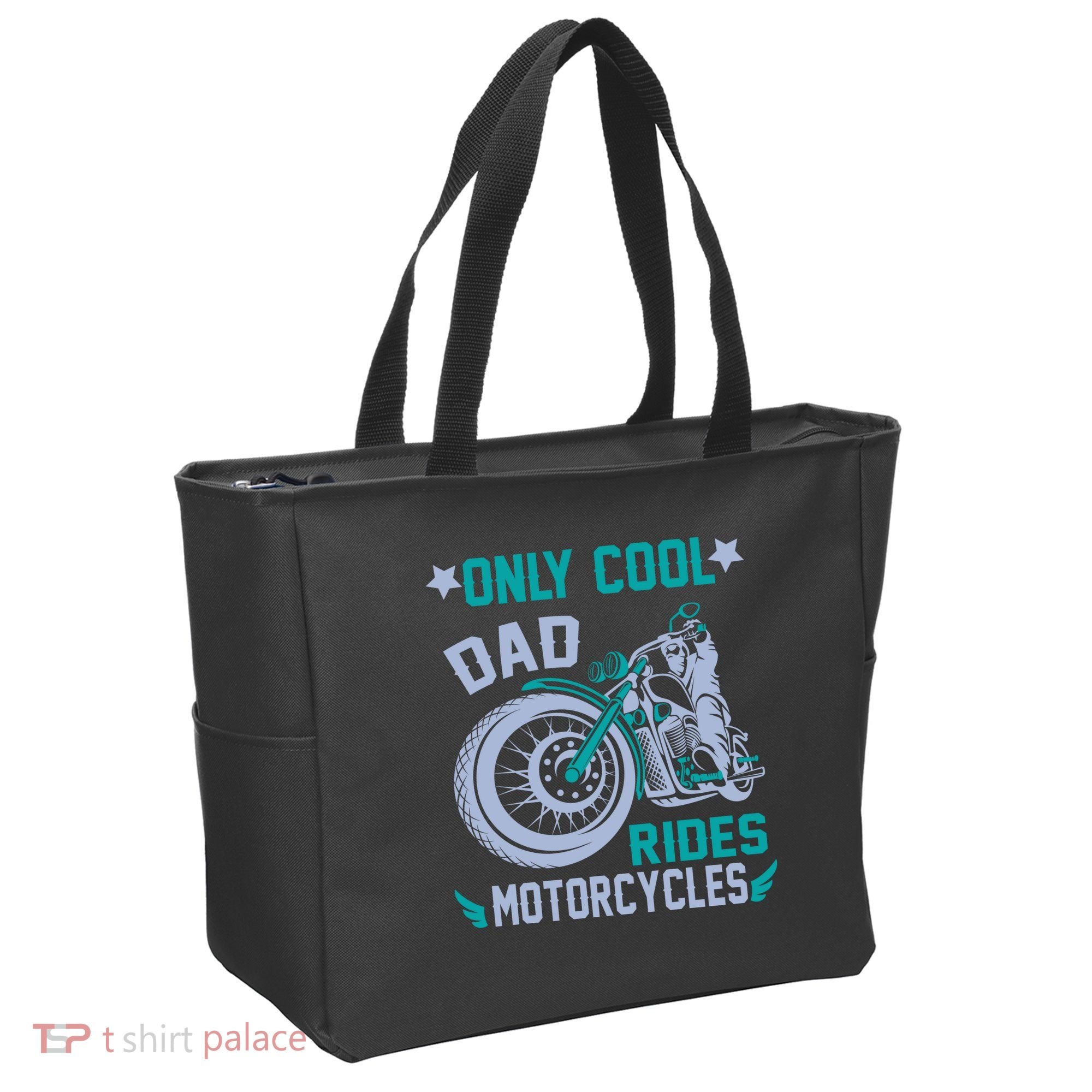 Only Cool Dad Rides Motorcycles Tote Bag