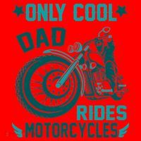 Only Cool Dad Rides Motorcycles Santa Hat thumb 1