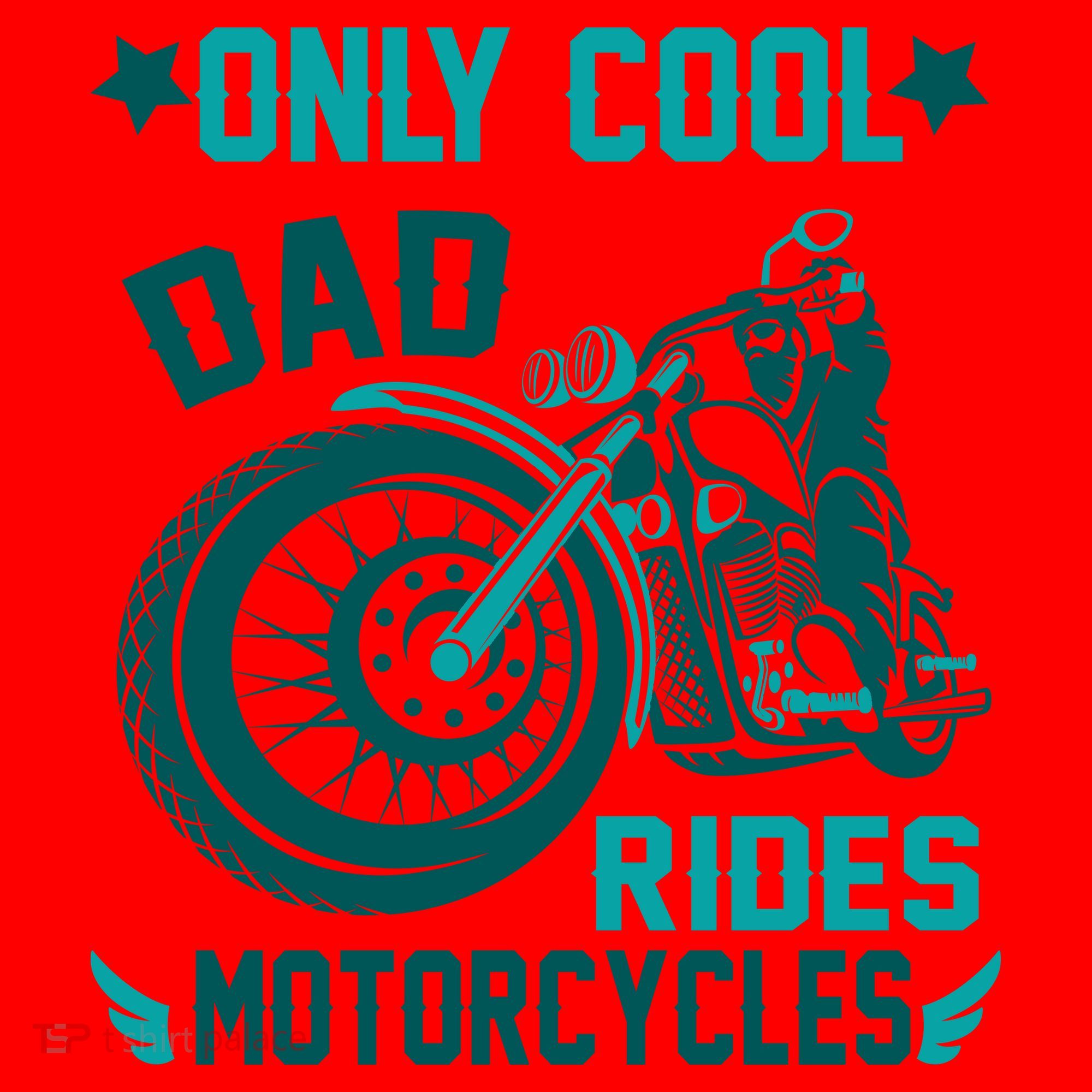Only Cool Dad Rides Motorcycles Santa Hat