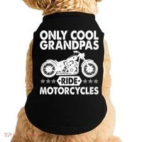 Only Cool Grandpas Ride Motorcycles Doggie Tank thumb 0