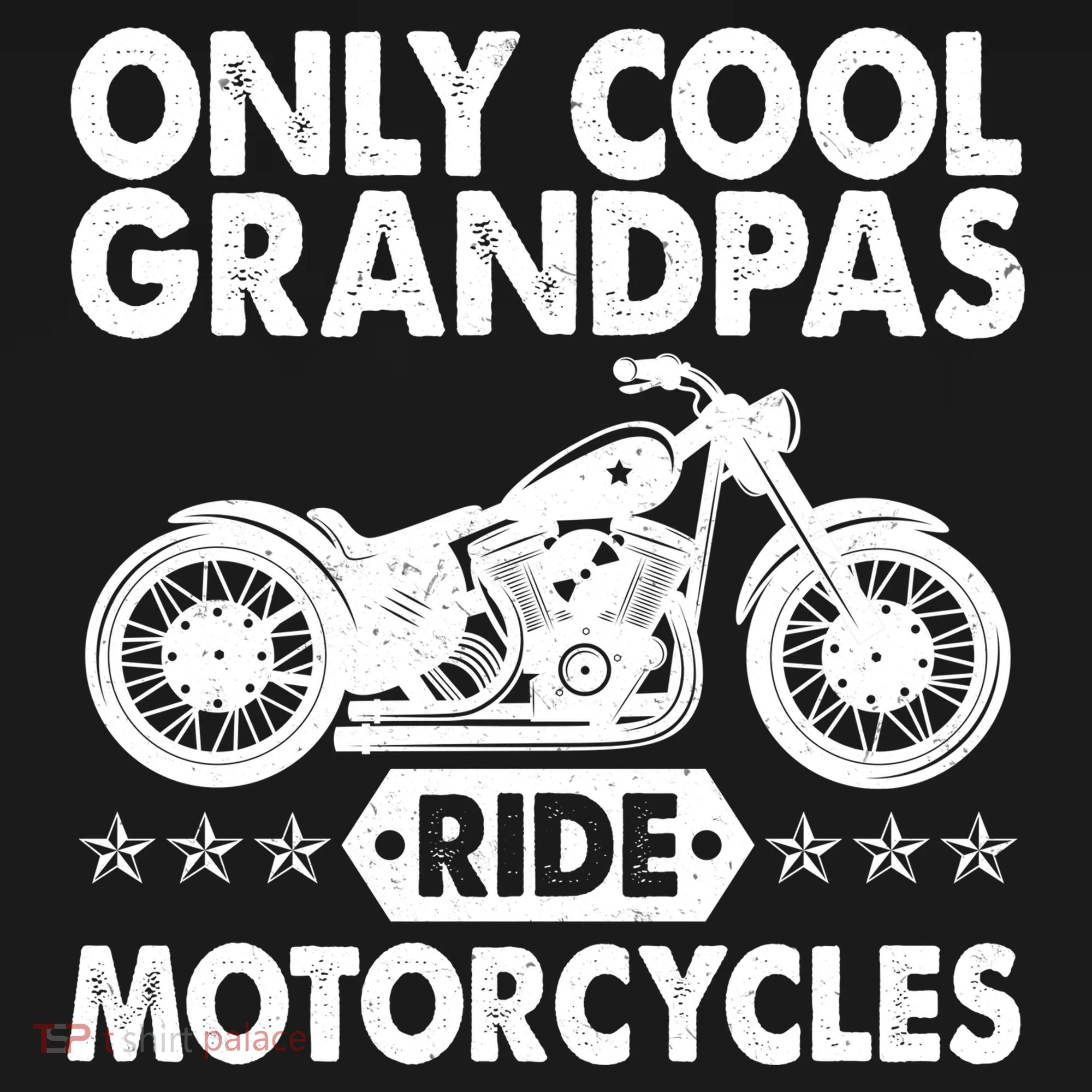 Only Cool Grandpas Ride Motorcycles Doggie Tank