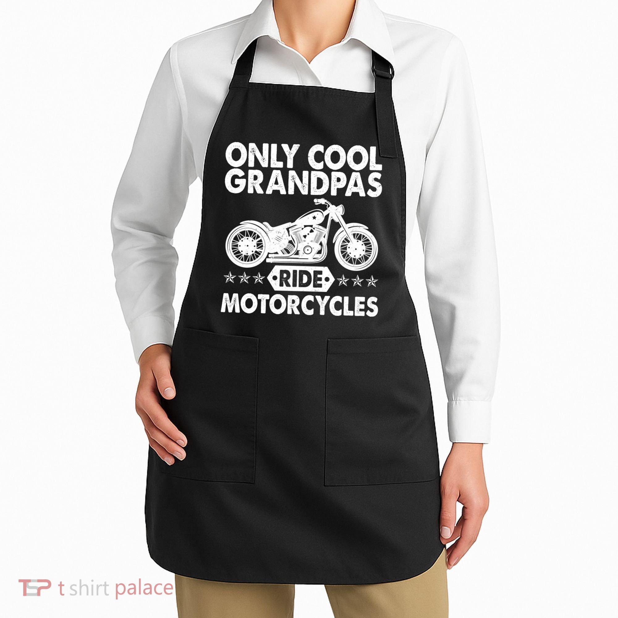 Only Cool Grandpas Ride Motorcycles Apron