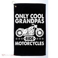 Only Cool Grandpas Ride Motorcycles Golf Towel thumb 0