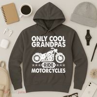 Only Cool Grandpas Ride Motorcycles Hoodie thumb 3