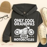 Only Cool Grandpas Ride Motorcycles Hoodie thumb 4