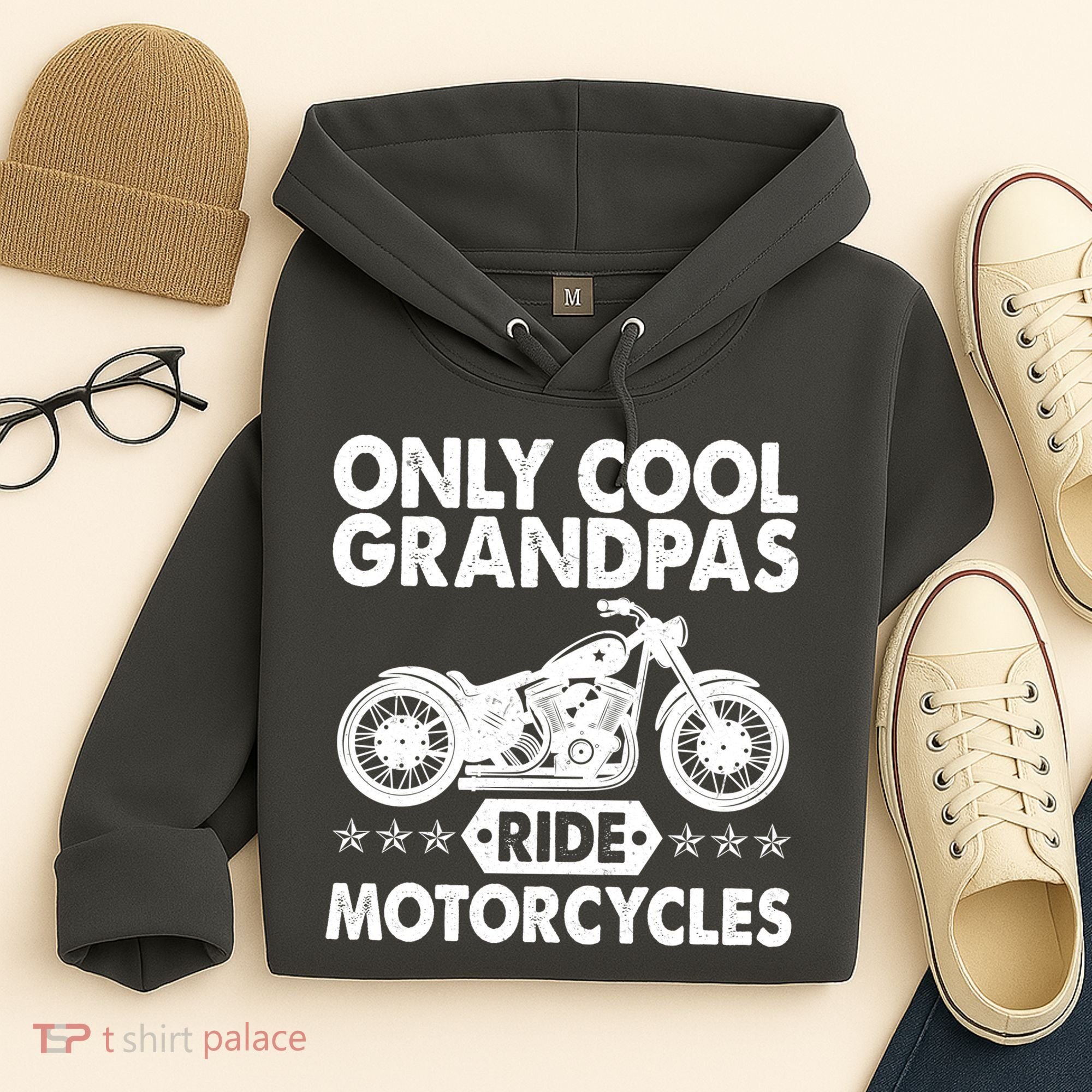 Only Cool Grandpas Ride Motorcycles Hoodie