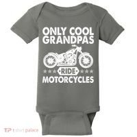 Only Cool Grandpas Ride Motorcycles Baby Bodysuit thumb 0
