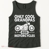 Only Cool Grandpas Ride Motorcycles Tank Top thumb 2