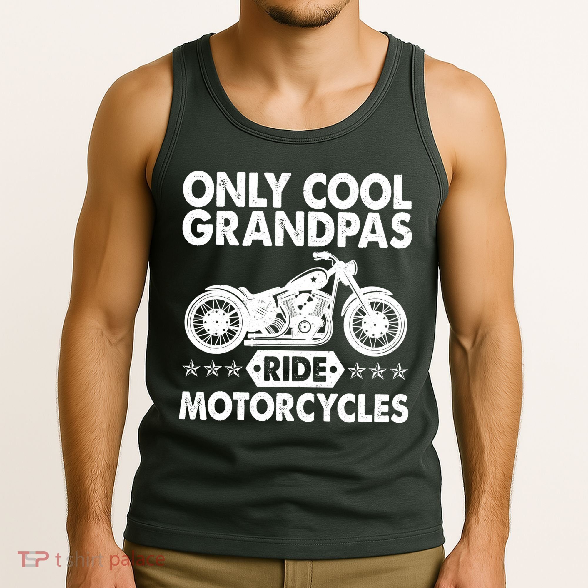 Only Cool Grandpas Ride Motorcycles Tank Top