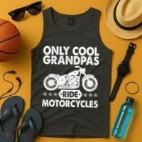 Only Cool Grandpas Ride Motorcycles Tank Top thumb 4