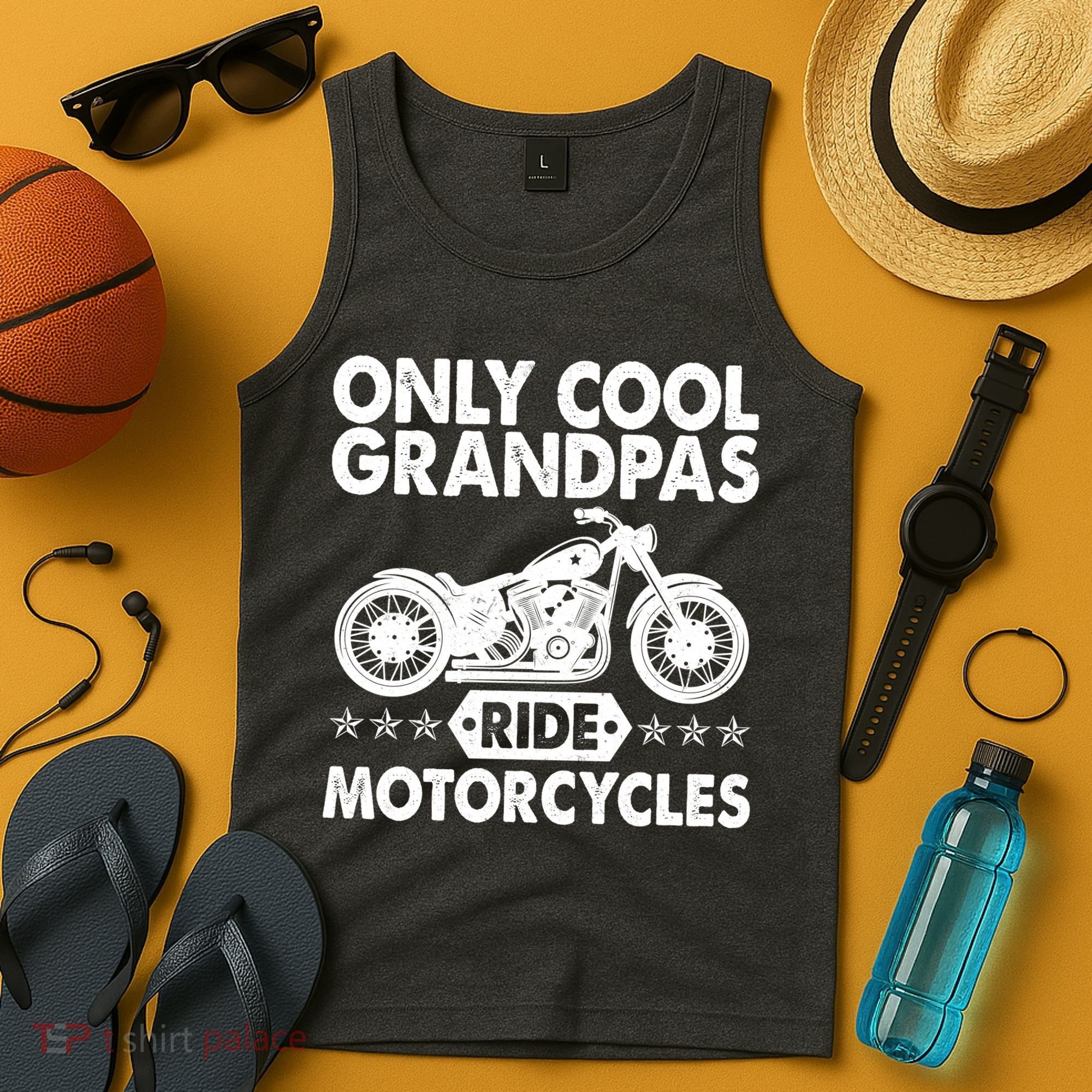 Only Cool Grandpas Ride Motorcycles Tank Top