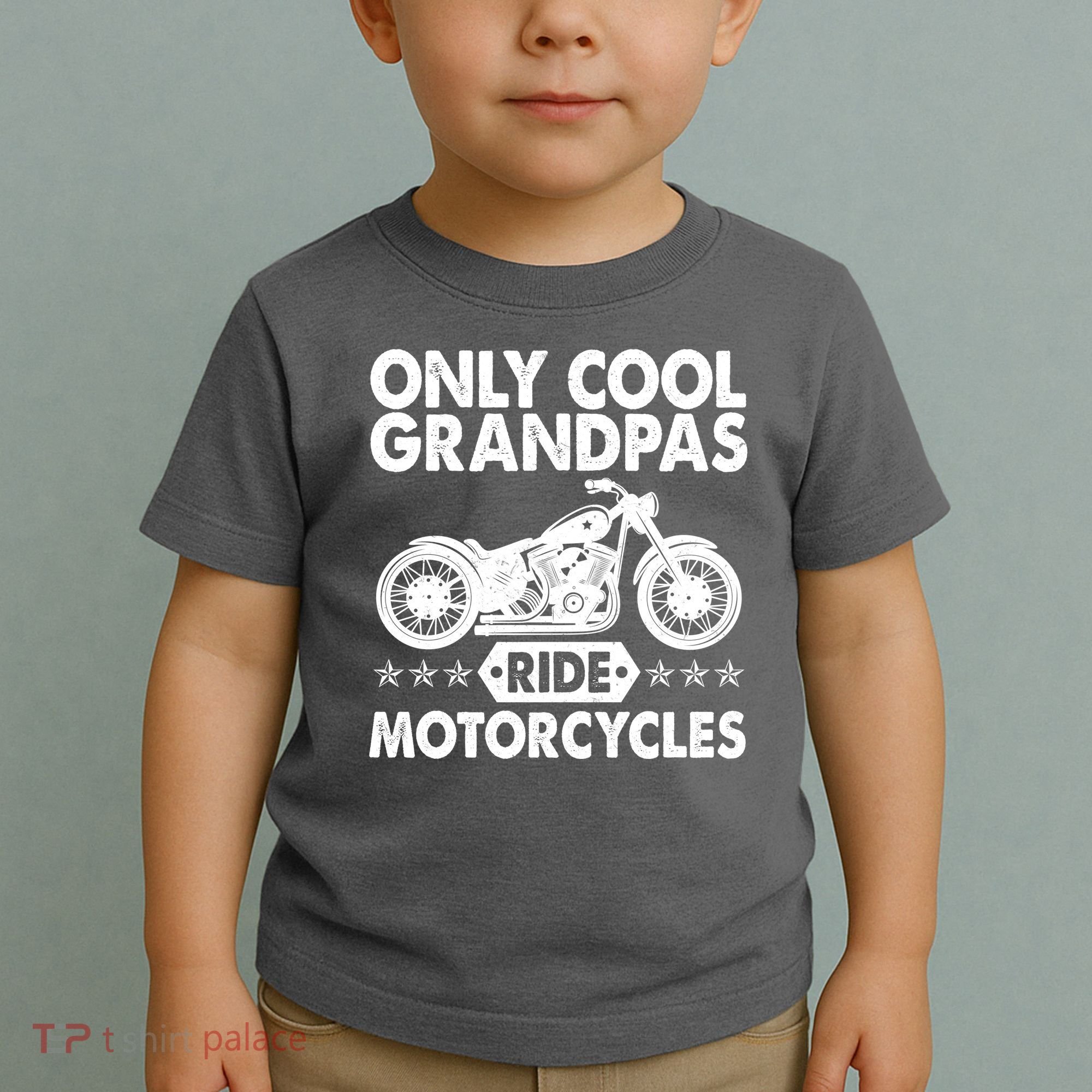 Only Cool Grandpas Ride Motorcycles Toddler T-Shirt