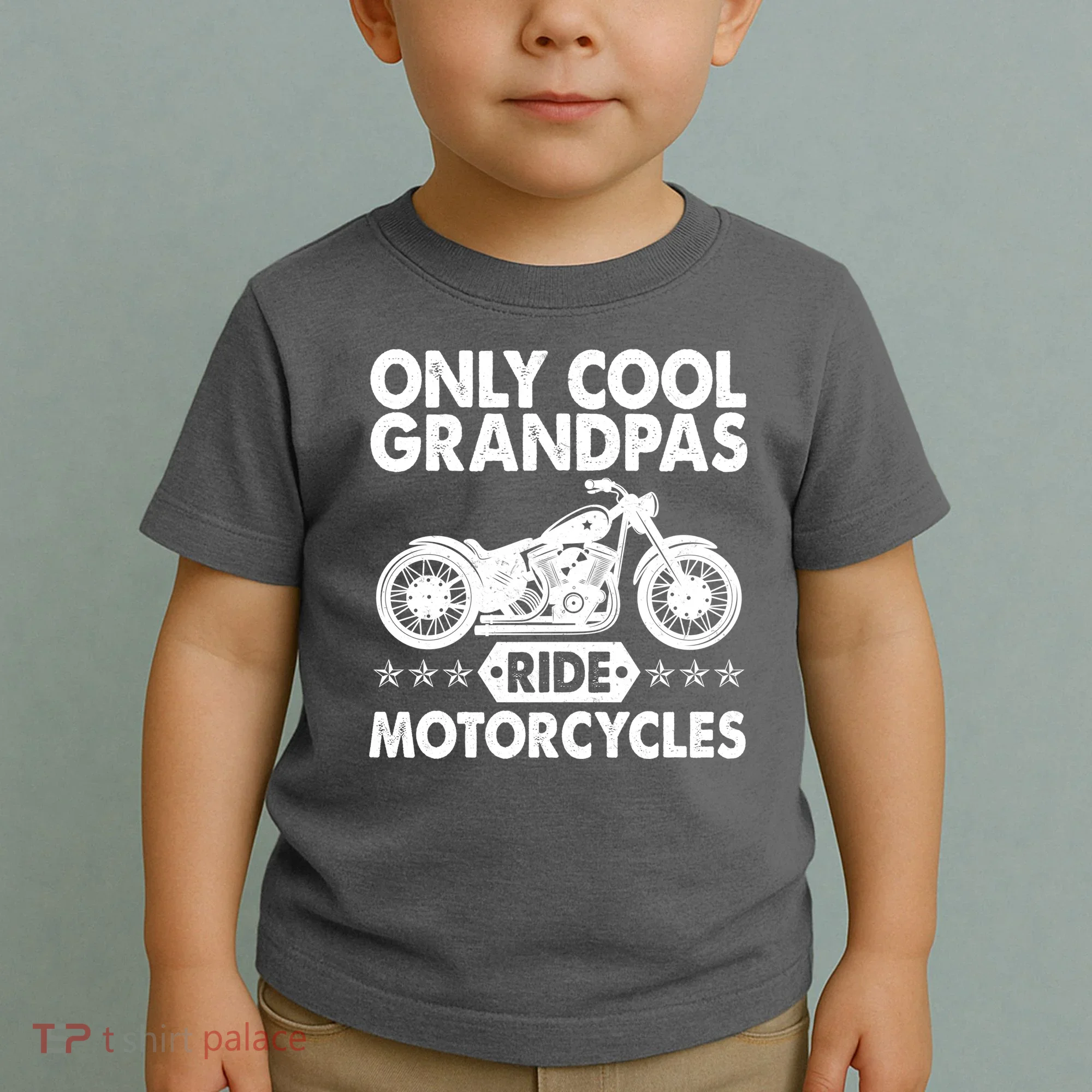 Only Cool Grandpas Ride Motorcycles Toddler T-Shirt