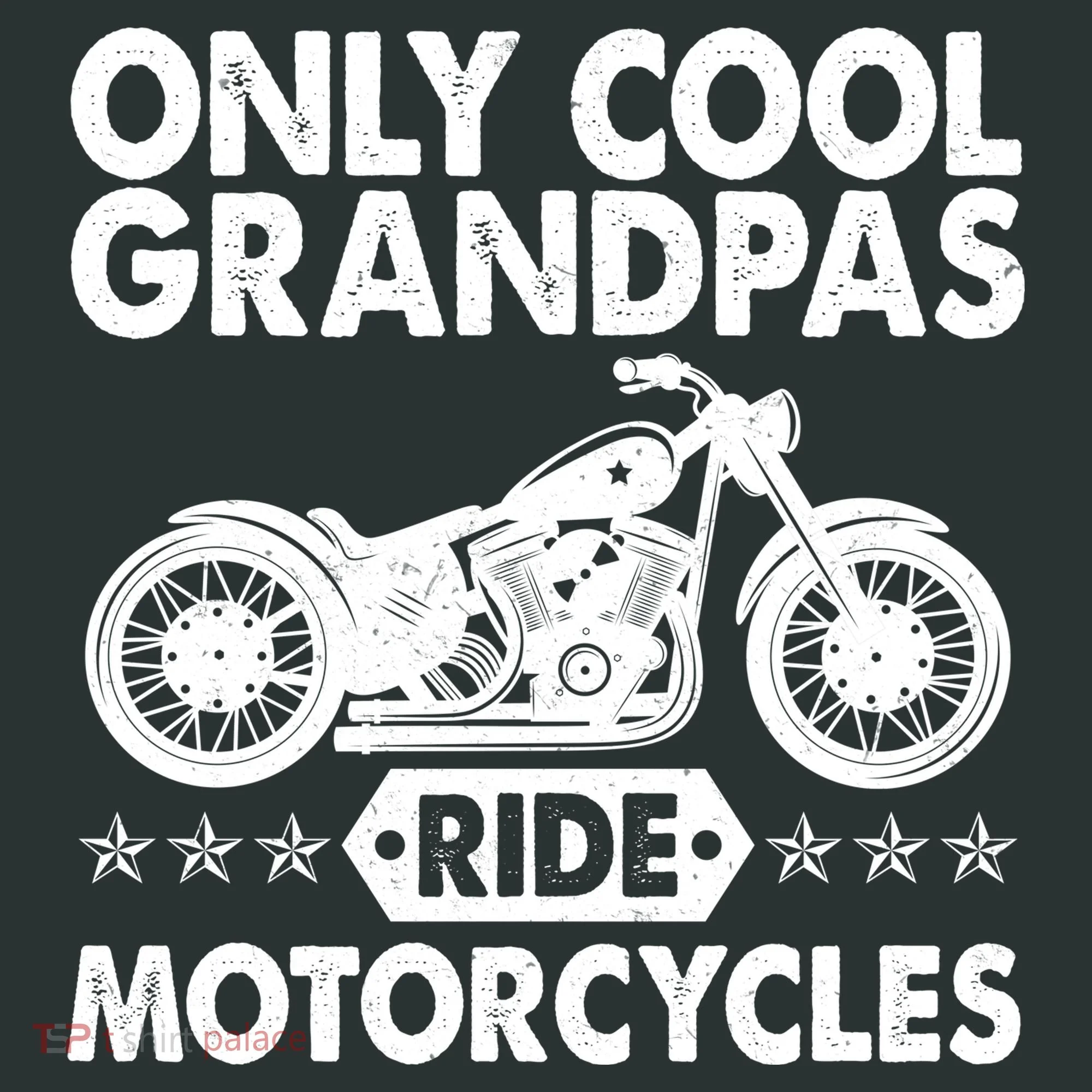Only Cool Grandpas Ride Motorcycles Toddler T-Shirt