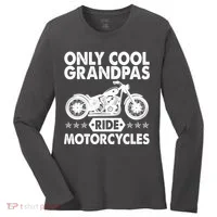 Only Cool Grandpas Ride Motorcycles Women's Long Sleeve Shirt thumb 0